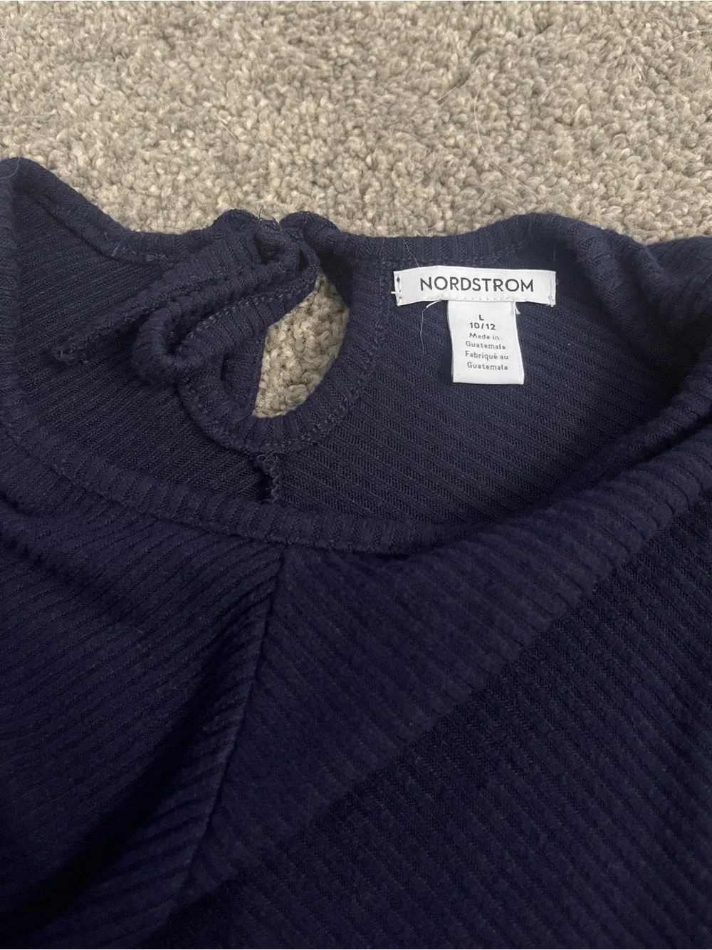 Nordstrom Navy Flutter-Sleeve A-Line Dress for Kids
